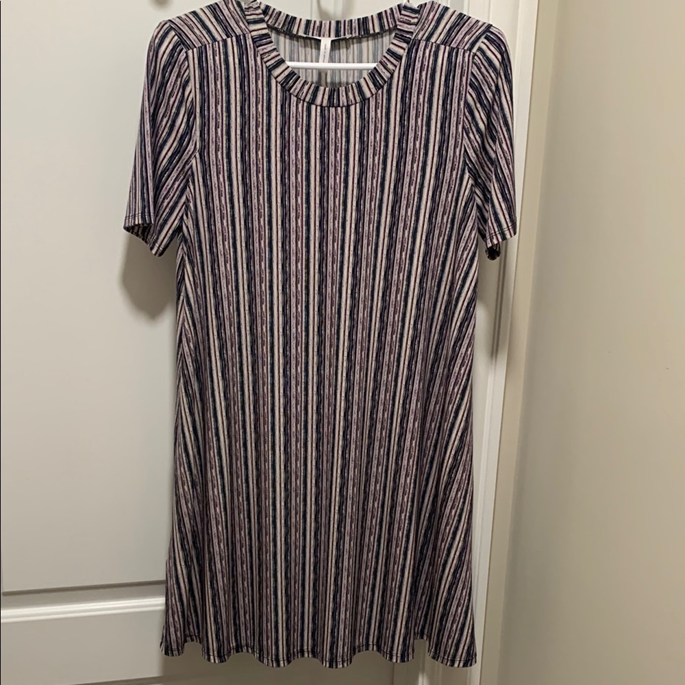 Striped Short Sleeve Dress
